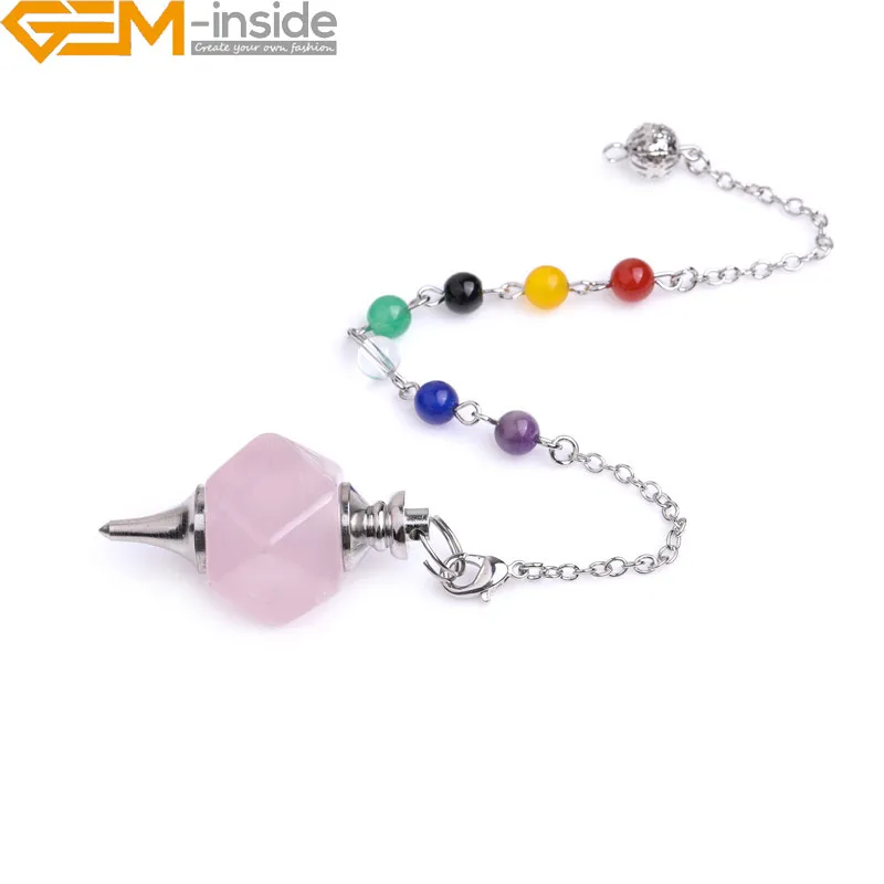 Merkaba натуральный приданый маятник с чакрами для гадания Настоящий камень реики