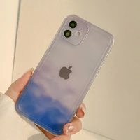 gradient clouds phone case for iphone 12 mini 11 pro max x xr xs 7 8 plus se 2020 soft silicone tpu back cover capa shell