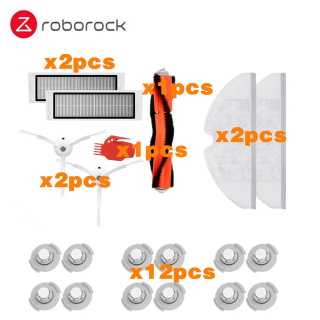 FXMi-14 Фильтр моющийся для Xiaomi Roborock S50 S51 S55 S6 части пылесоса HEPA фильтр Швабра Ткань основная щетка боковая щетка резервуар для воды - Цвет: FXMi-14