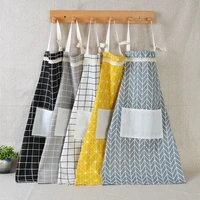 lovely printing adjustable printing adult kitchen apron restaurant cooking anti fouling oil proof waterproof