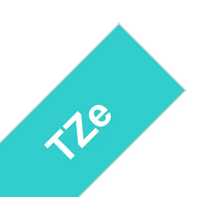 WT on Turquoise Blue Юнистар TZe-211 TZe-611 ламинированные 6 мм x 8 м совместимый принтер наклеек Brother P-touch tze ленты белого и желтого цвета смешанные Цвет TZe 211 tze211Label чайник - Цвет: WT on Turquoise Blue
