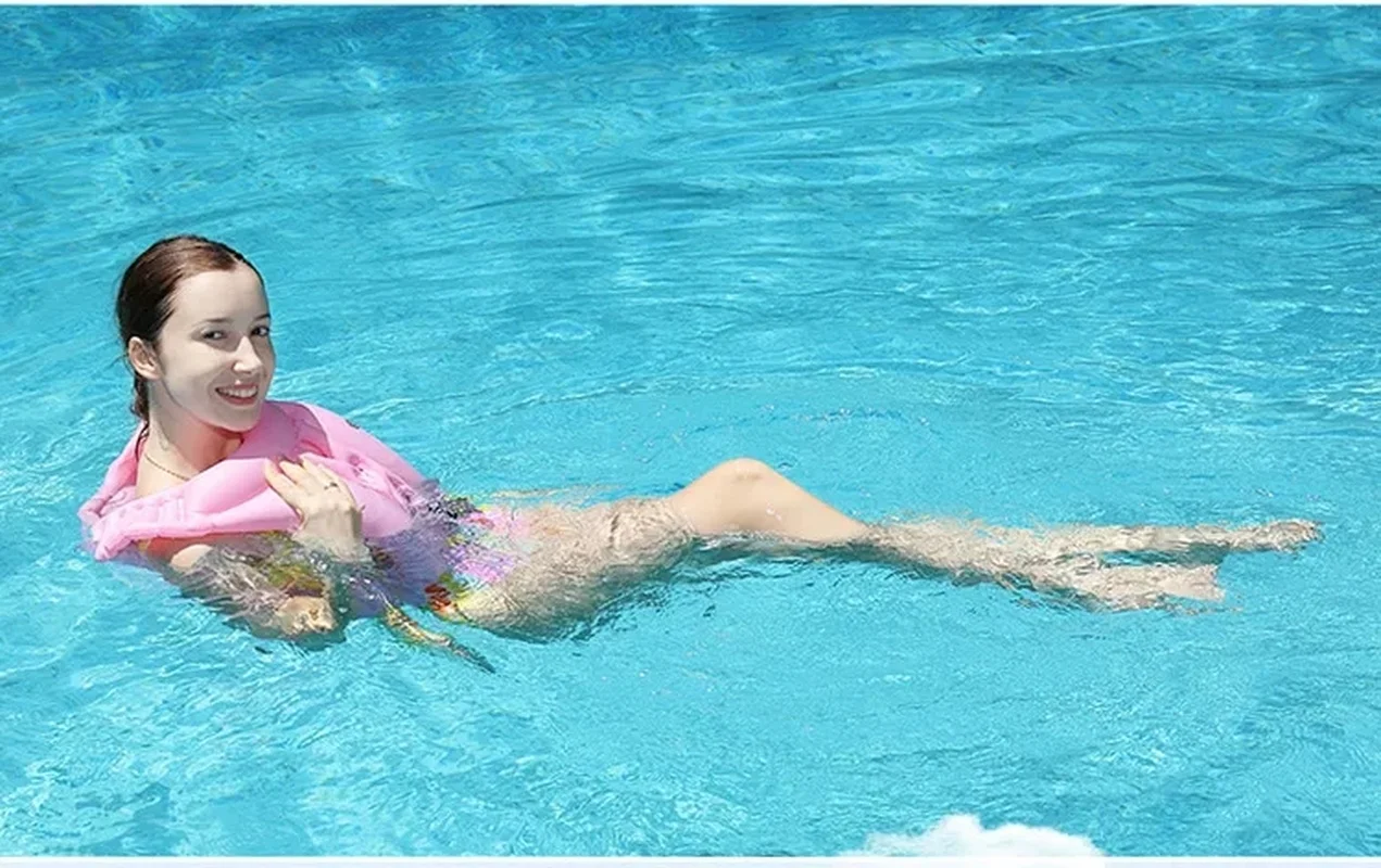 1 шт. газ купальный костюм из ПВХ с рисунком и нашивкой в виде ангельских крыльев