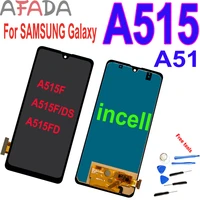 incell 6 5 lcd for samsung galaxy a51 a515 lcd display touch digitizer for samsung a51 a515f sm a515f lcd screen with frame