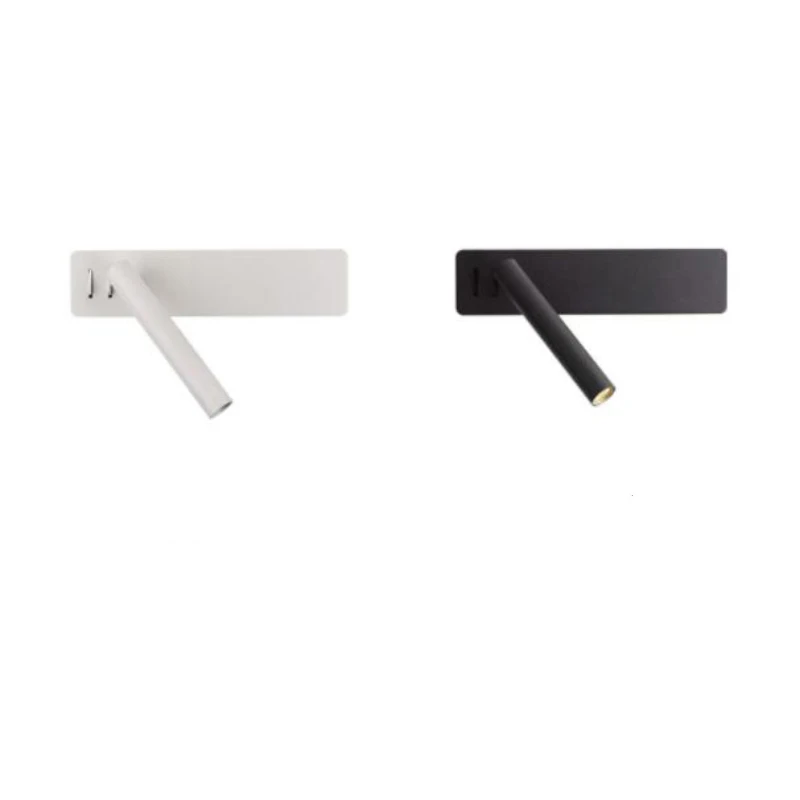 

Modern Led Wall Lamp Reading Light For Bedroom Hotel Headboard Night book Lamp Rotation Bedside Wall Lamp with Spot Led Light