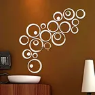 DIY 3D Круги Наклейки Акриловые Горошек Круг Наклейки На Стены Для Детей Детские Комнаты Домашний Декор Круглые Наклейки На Стены Зеркальный Декор Рождественская вечеринка Атмосфера Украшение