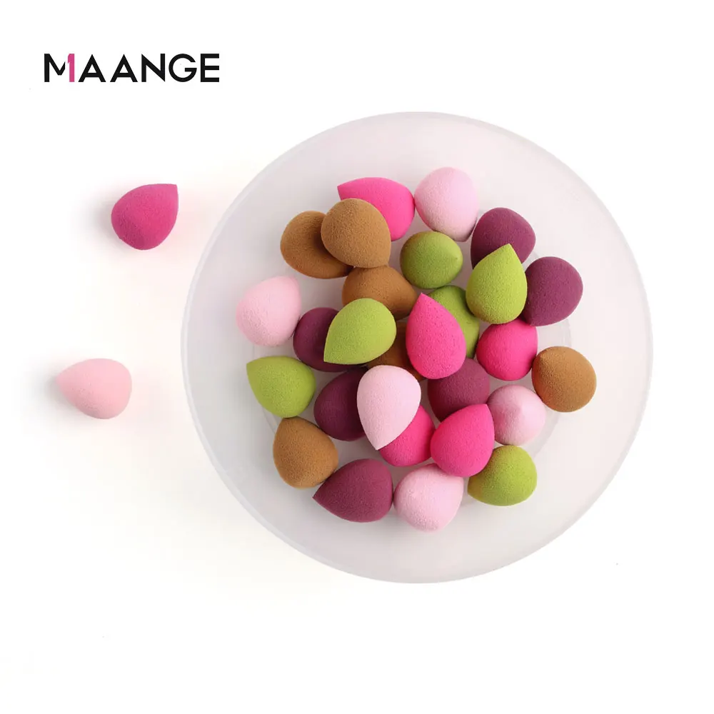 MAANGE 30 шт. мини губка для макияжа косметическая пудра с буфами гладкая инструменты