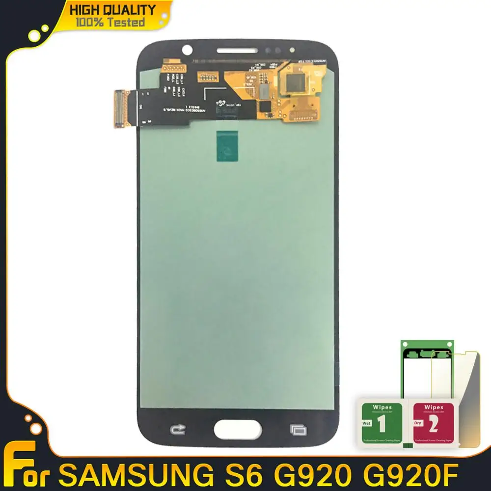 ЖК-дисплей для samsung Galaxy S6 G920 G920F G920I G920A кодирующий преобразователь сенсорного экрана в сборе Super AMOLED lcd для samsung G920