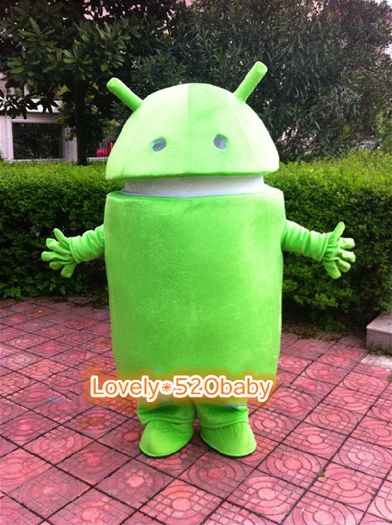 

2019 Advertising Green Android Robot Mascot Costume Cosplay Party Game Fancy Dress Interesting Funny Cartoon Character Clothing
