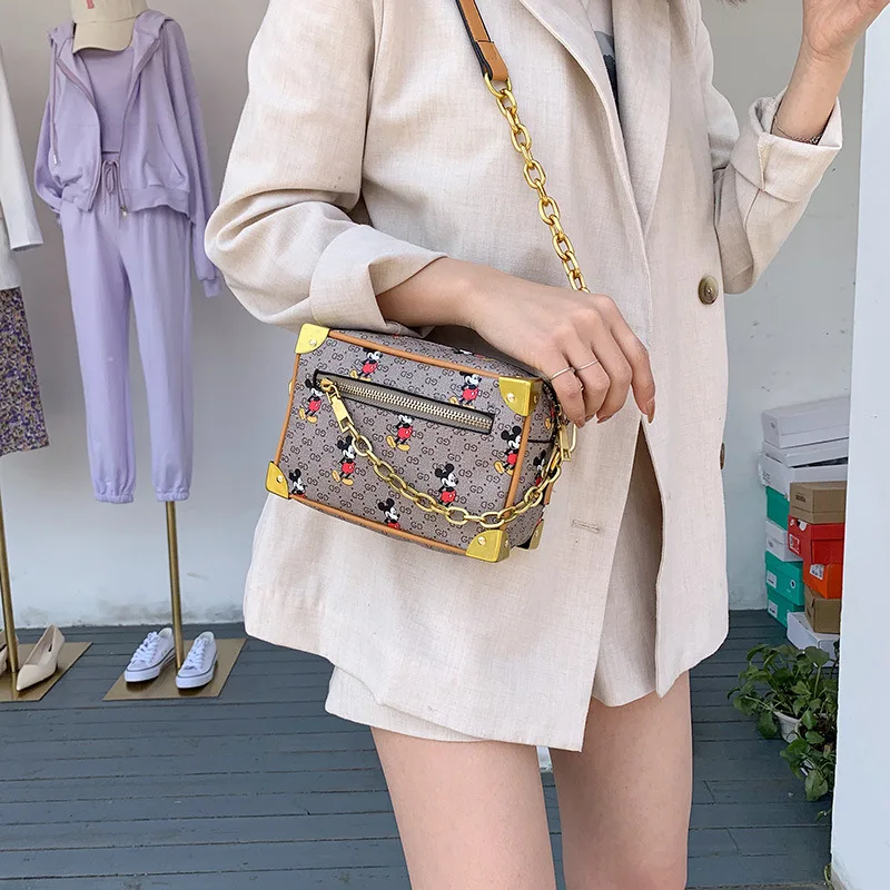 Ins Mickey Box сумка Диагональная Сумка GD универсальная цепочка диагональ одно плечо