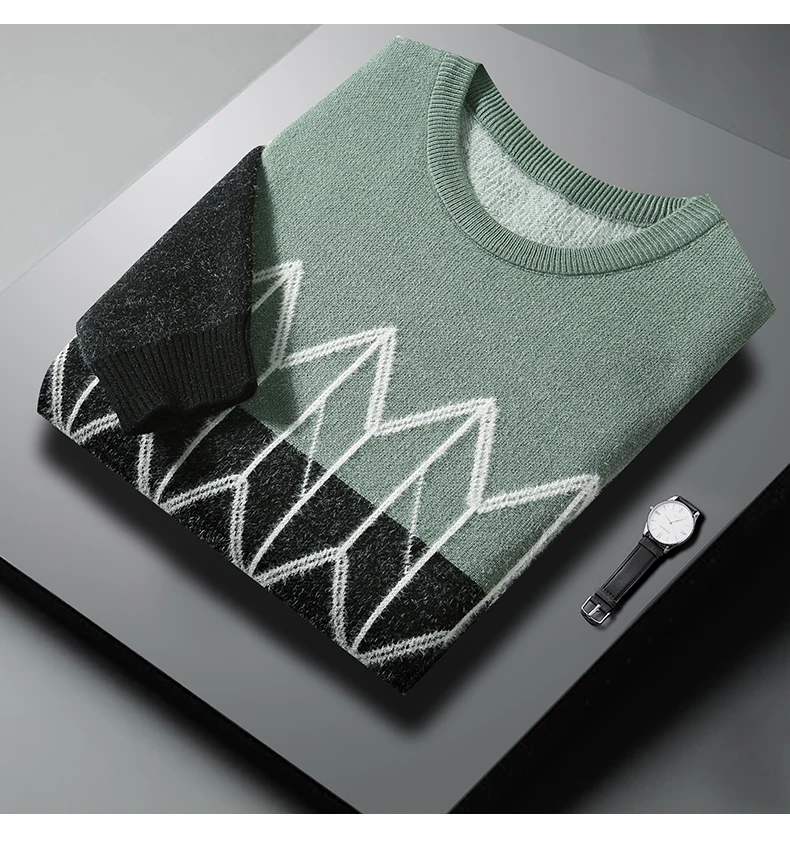 Новинка мужской свитер Лидер продаж осенний с воротником модная Удлиненная