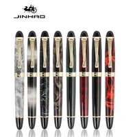 jinhao metal 450 roller ball pen refillable gold trim professional office stationery writing accessory