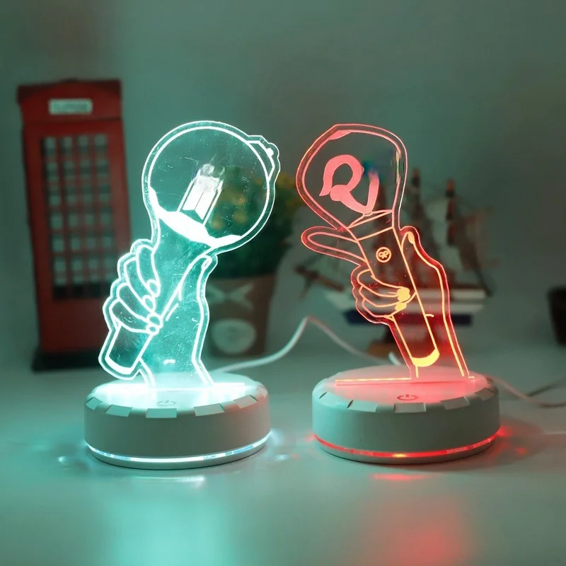 Kpop светодиодный ночной Светильник звезда акриловые аниме светильник с