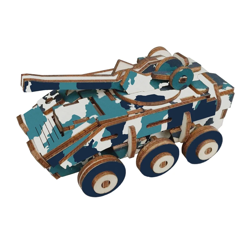 Лазерная резка сделай сам автомобиль вилла игрушки 3D деревянная головоломка