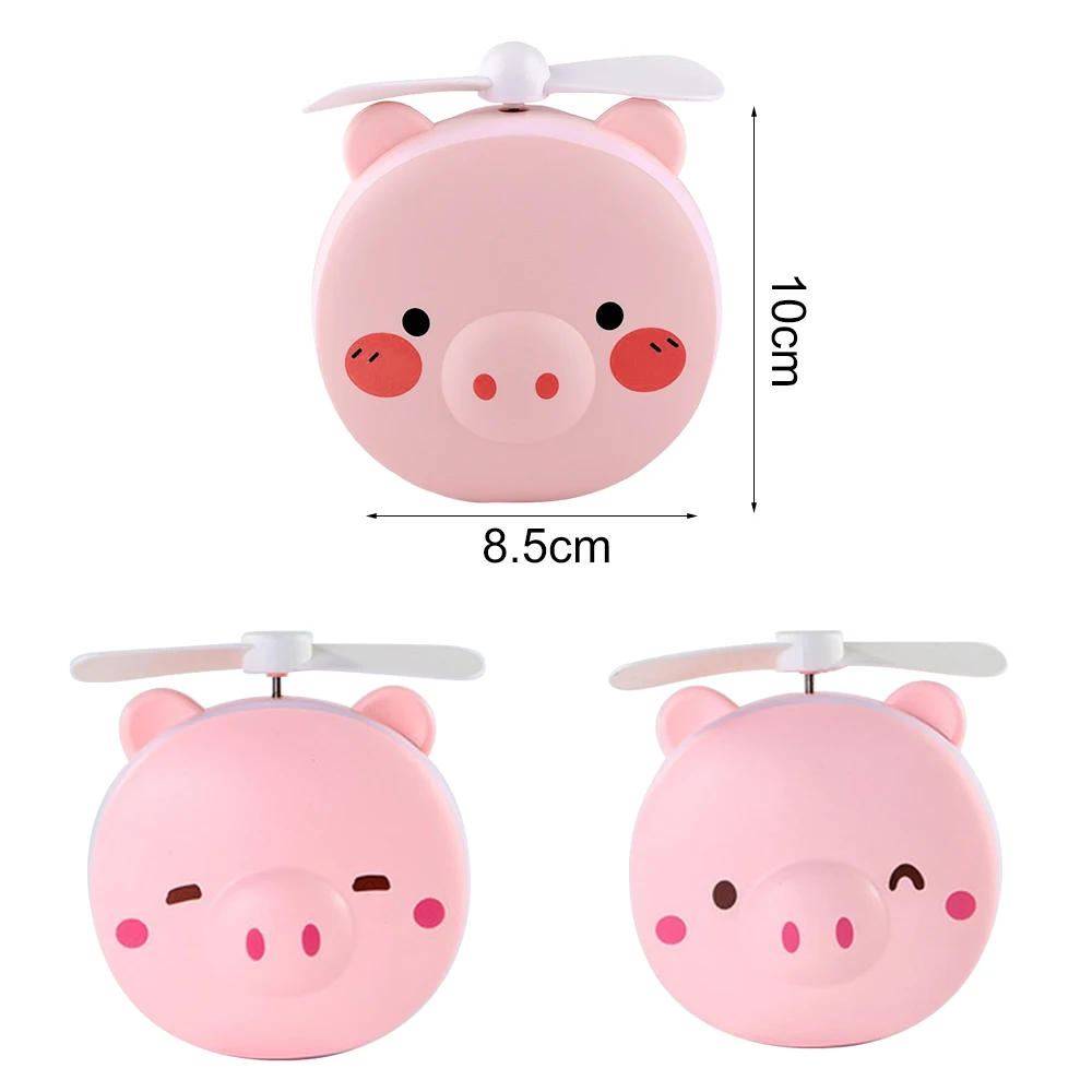 Портативный светодиодный светильник с рисунком поросенка зеркальный вентилятор