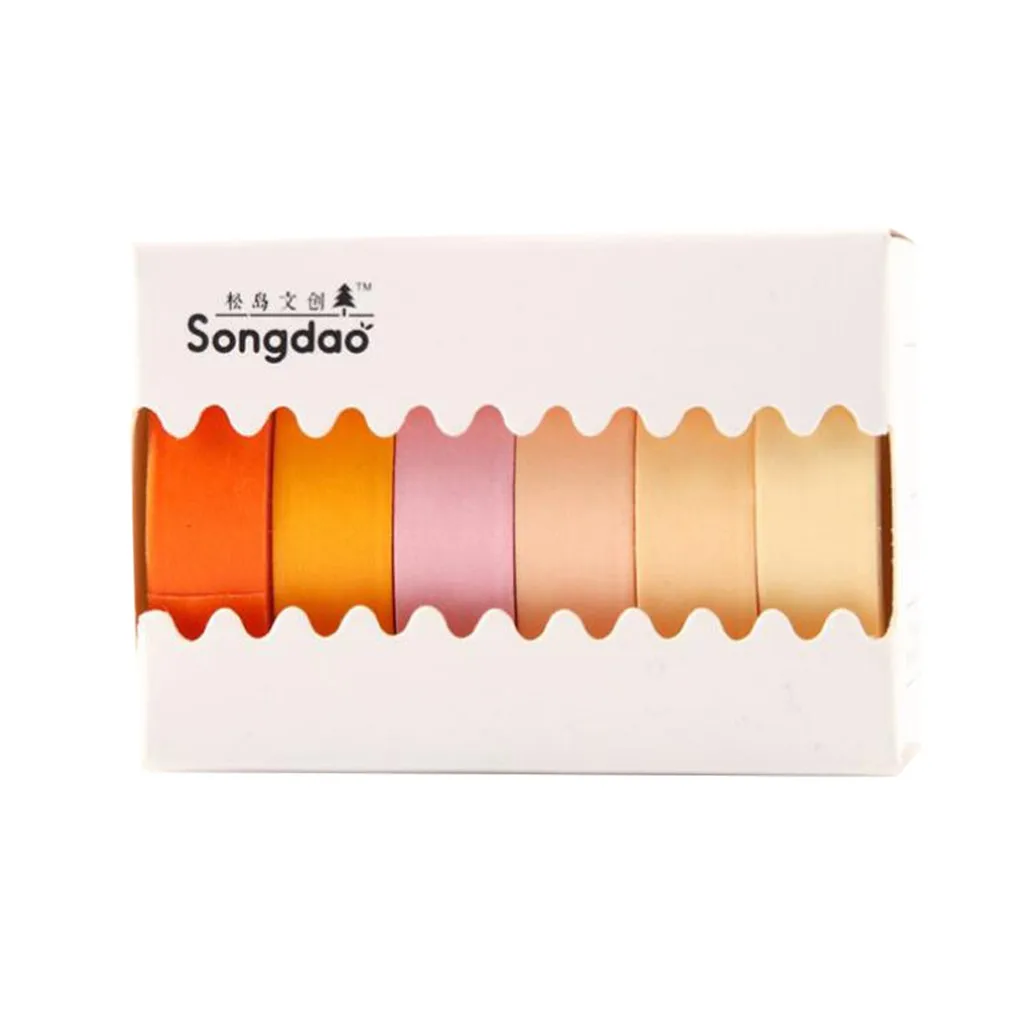 Чистый цвет tearable лента практичное Украшение DIY бумажная наклейка для