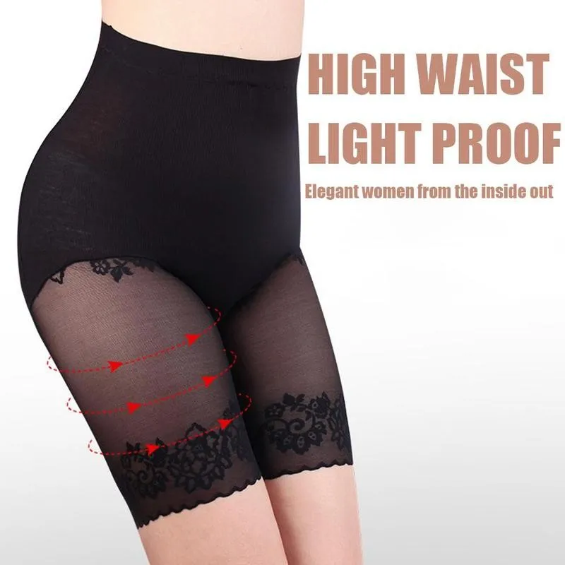 

Sexy Lace Anti Chafing Thigh Safety Shorts Ladies Pants Underwear High Waist Safety Pants Women Plus Size Shorts Under Skirt