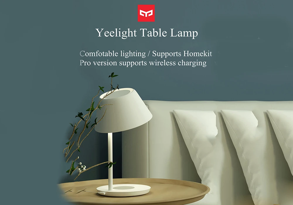 Yeelight светодиодный настольный светильник, профессиональная умная настольная лампа, Wi-Fi, сенсорный, с регулируемой яркостью, поддержка беспроводной зарядки, приложение Homekit, управление