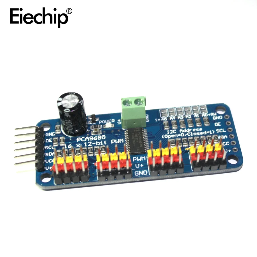 Модуль PCA9685 для arduino 16 каналов 12 бит PWM/серводвигатель интерфейс I2C Raspberry pi shield PWM