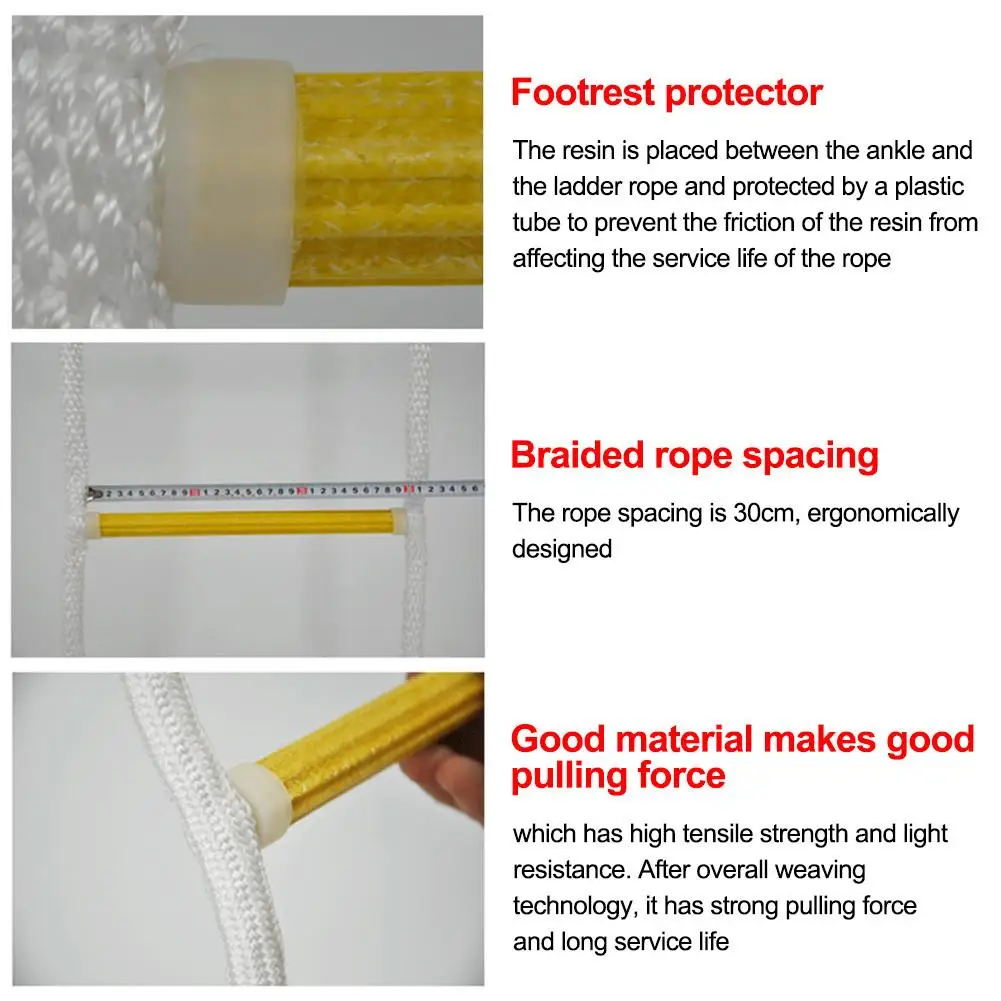 Веревочная лестница Спасательная Лестница домашняя открытая круглая нейлоновая