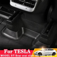 car interior accessories rear seat anti scratch for tesla model 3 y 2021 rear seat slide rail anti kick soft plug to protect