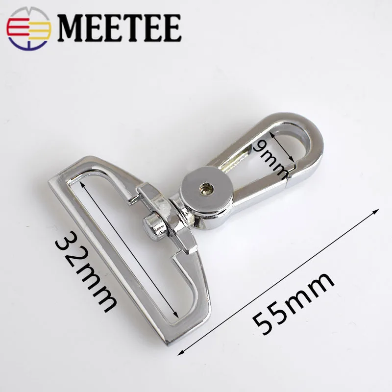 Сменные сумки Meetee 2/10 шт. 32 мм металлические пряжки для багажа Вертлюг пусковой
