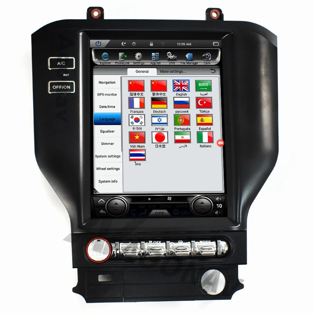 Автомобильный мультимедийный стерео плеер на Android 4 + 64 ГБ экран HD 10 дюйма DSP GPS