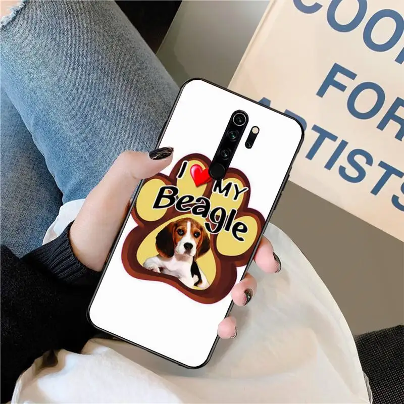 HPCHCJHM I love my собаки Бигль Bling Cute чехол для телефона Redmi Note 8 8A 7 6 6A 5 5A 4 4X 4A Go Pro Plus Prime |