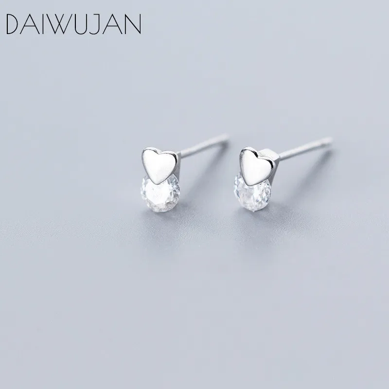 DAIWUJAN корейские Инс Стерлинговое Серебро 925 пробы глянцевое сердце