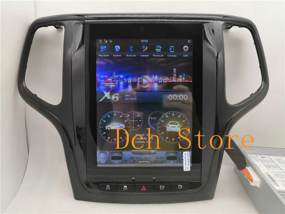 10,4 дюймов вертикальный экран Tesla стиль Android 8,1 автомобильный DVD gps плеер для Jeep Grand Cherokee 2012- px6 carplay радио navi