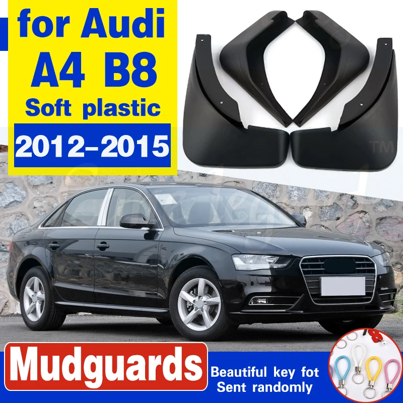 

Mud Flaps For Audi A4 B8 2012-2015 Facelifted Mudflaps Splash Guards Mud Flap Front Rear Mudguards Fender Accessories 2013 2014