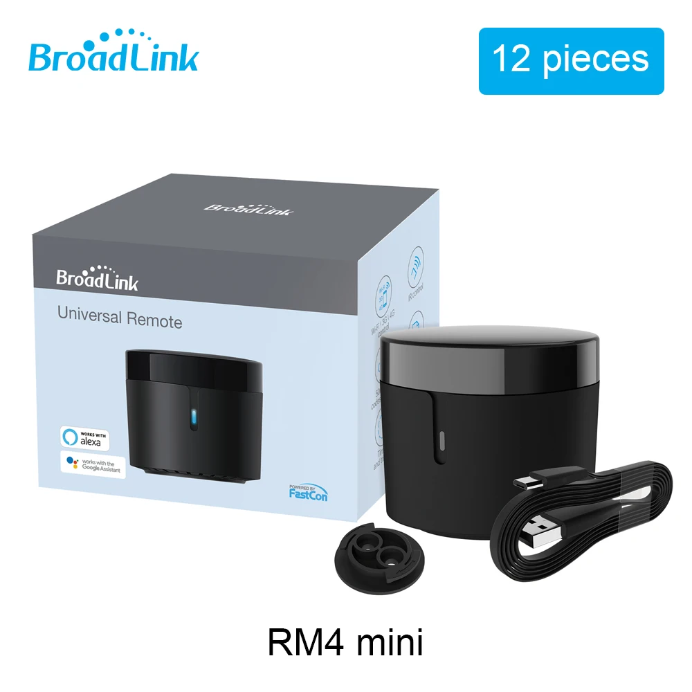 Акция ИК пульт дистанционного управления Broadlink RM4 mini с Wi-Fi 12 шт. для кондиционера