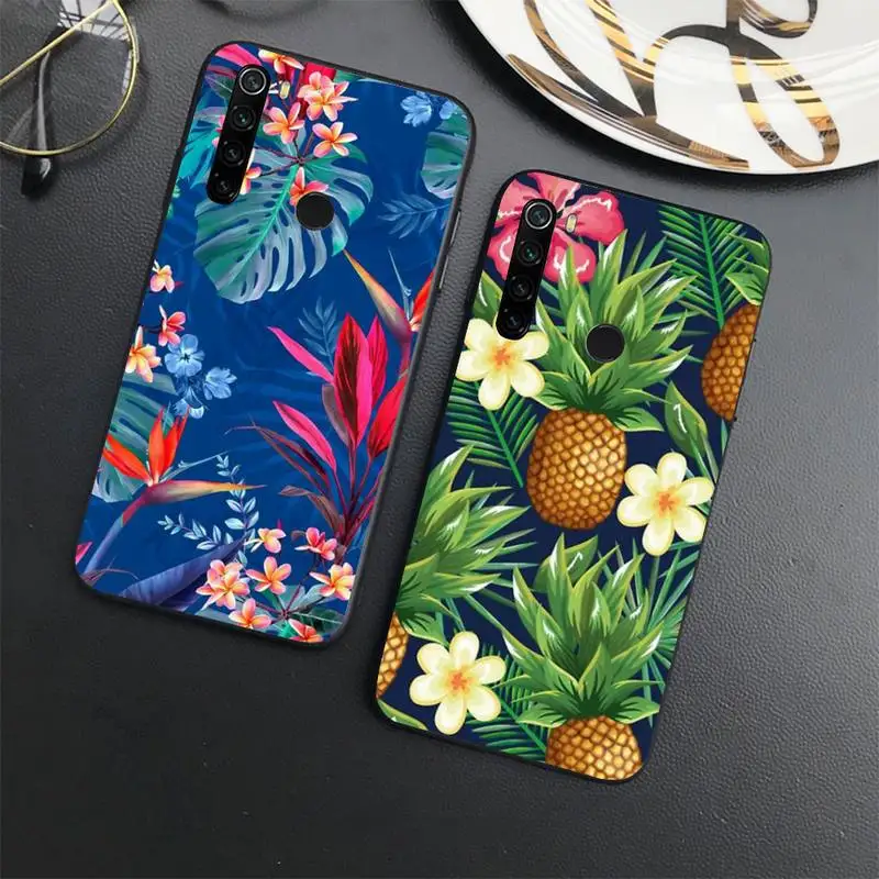 

Flower leaf painting vintage Phone Case For Xiaomi Redmi note 7 8 9 t max3 s 10 pro lite coque shell cover funda
