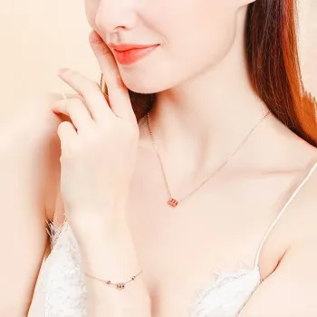 

Simple and Creative Temperament Transfer Bead Bracelet Female Korean Fashion Trendy Rose Gold Waist Bracelet Wholesale Jewelry