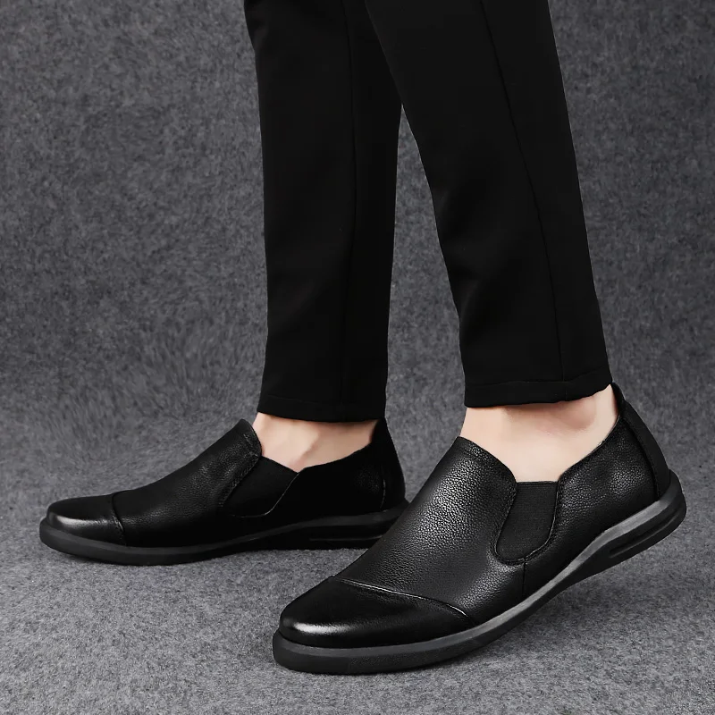 

Men Business Formal Wear Hollow-out casual Shoes Men Breathable lace up oxfords Soft Bottom Soft genuine Leather shoes men