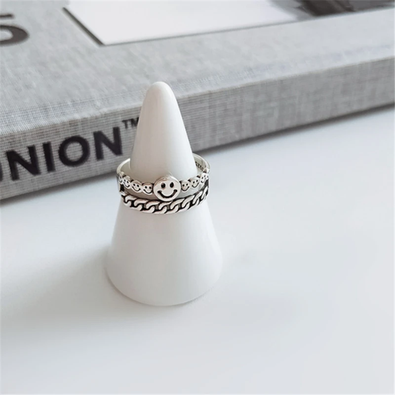 Античный перстень с улыбающимся лицом горячая Распродажа женское ювелирное