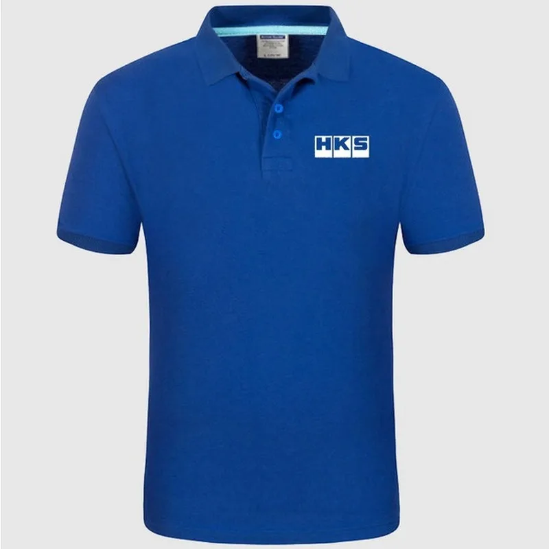 

for HKS logo Polo Shirt Men summer Short Sleeve Polo Shirt Cotton spring Casual Men's Polos