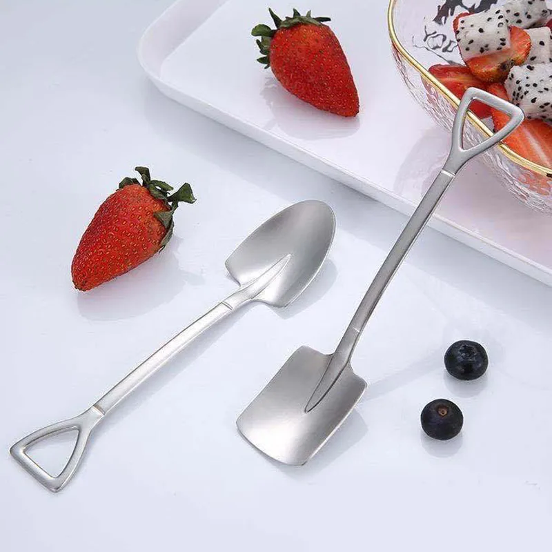 New stainless steel coffee spoon Retro shovel dessert watermelon ice cream Creative tableware Gifts dropship | Дом и сад
