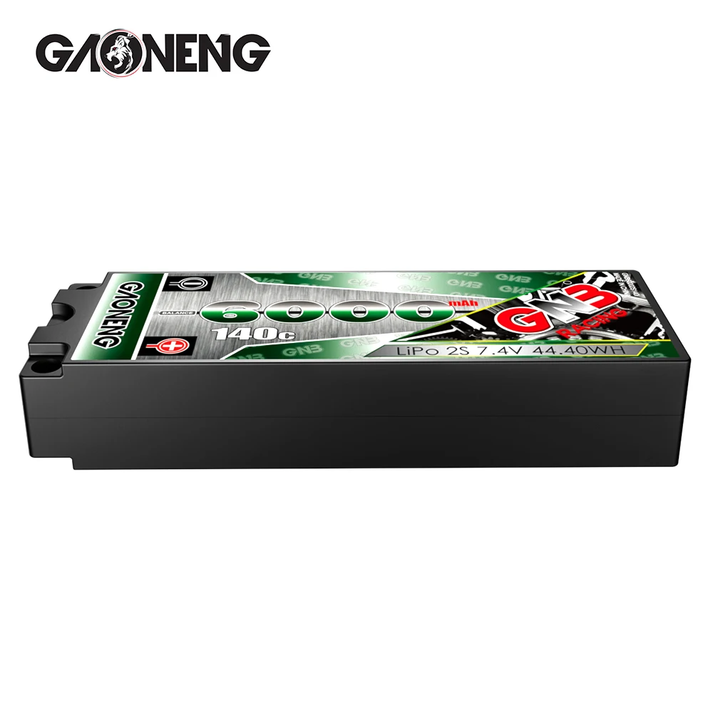 Батарейный блок Gaoneng GNB 6000 мАч 2S 7 4 В 140C/280C 6 0 мм прозрачный для радиоуправляемого