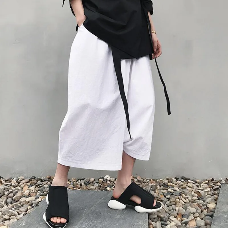 Мужские брюки с заниженным шаговым швом в китайском стиле летние штаны Модные