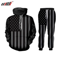 ujwi american flag camouflage autumn men hoodie 3d print 2 piece set jacket hip hop style ha sports harajuku hooded long sleeve