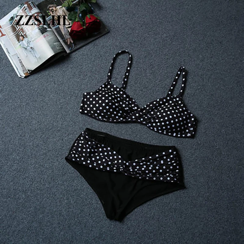 Купальник женский пуш-ап в горошек цвет ассортименте 2019 1 шт | Женская одежда