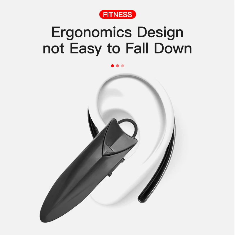 

Portable Single Bluetooth-compatible 5.0 Earphone Wireless Headphones Ear Hook Earpiece Handsfree Stereo Bass Earbud With Mic