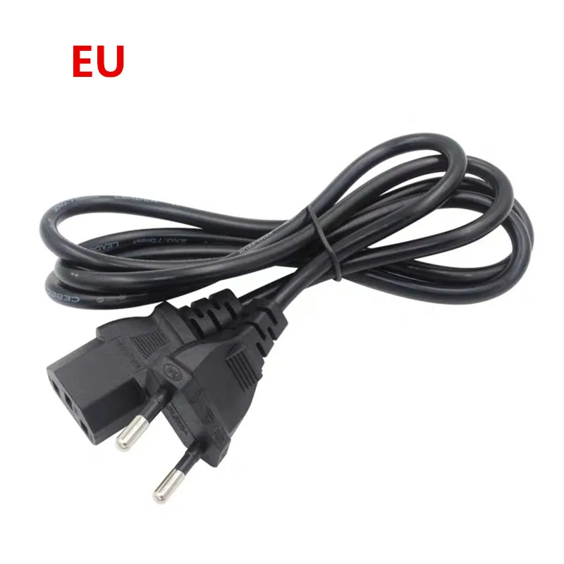 Универсальный 2-зубец Мощность Шнур питания Кабель ЕС и США в соответствии со