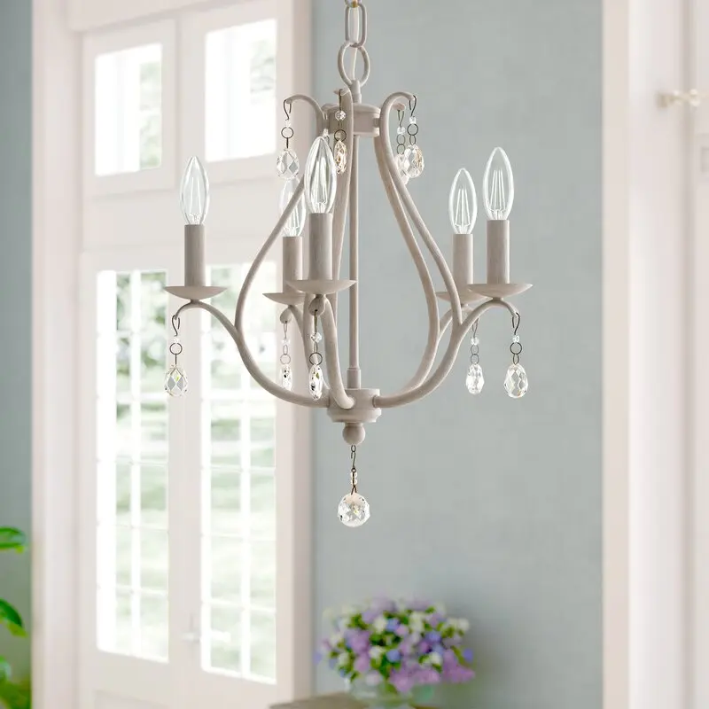 

European-style crystal duplex building living room bedroom dining room lighting romantic retro metal decorative chandelier