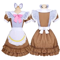 new french maid outfit lolita cosplay dresses outfit girls amine cute waitress cafe woman dress sissy maid costumes lady uniform