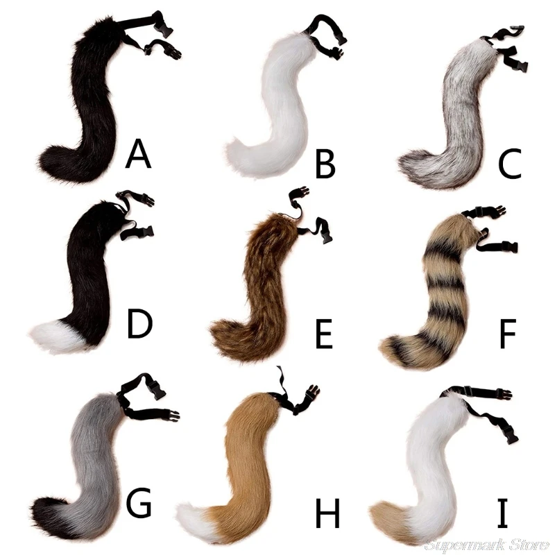Искусственный мех животное сгибаемый Хвост Для Взрослых Подростков