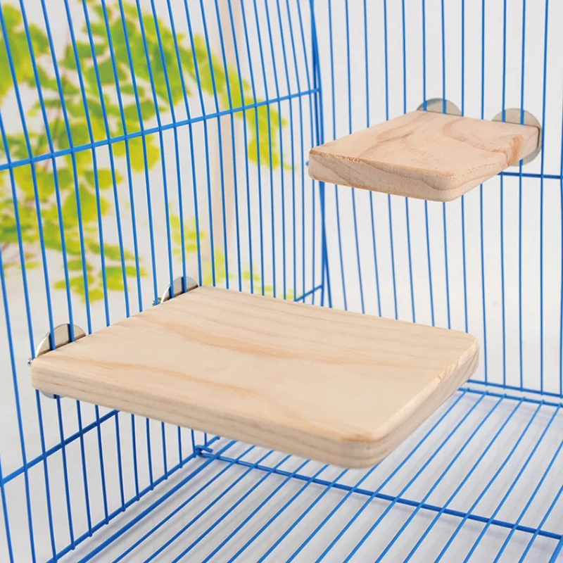 

Small Animals Exercise Toy Durable Perch for Cage Wooden Jumping Platform Springboard for Hamster
