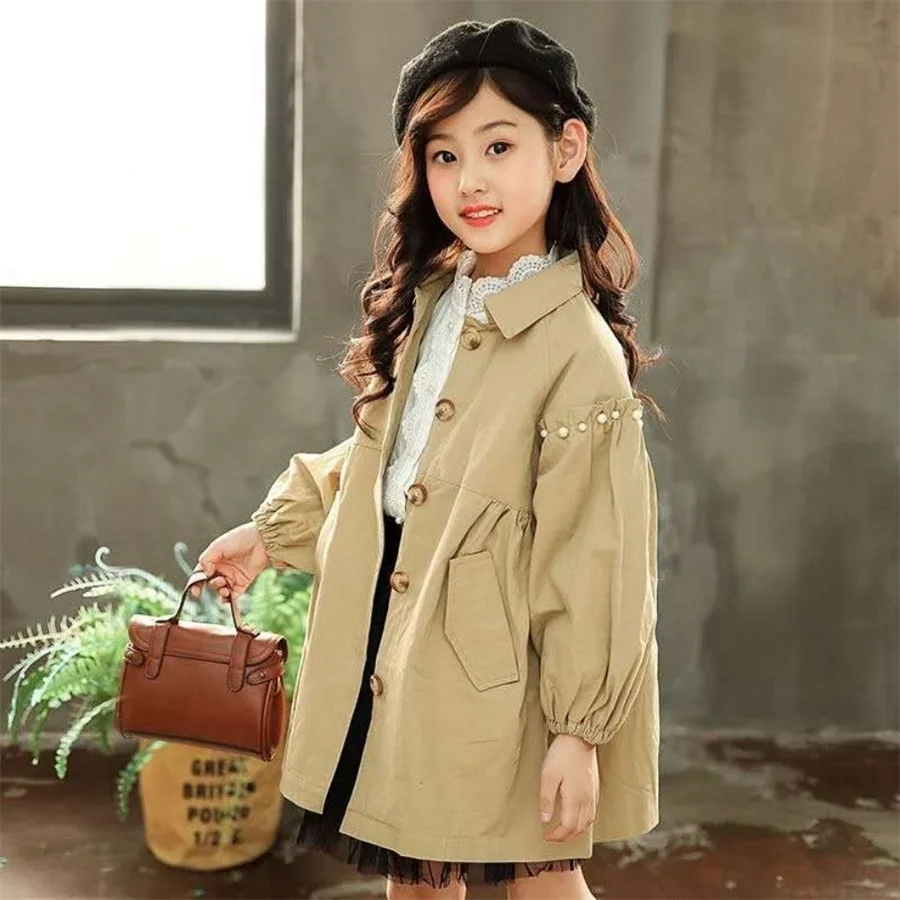 Демисезонная ветровка для девочек детская однотонная верхняя одежда с капюшоном