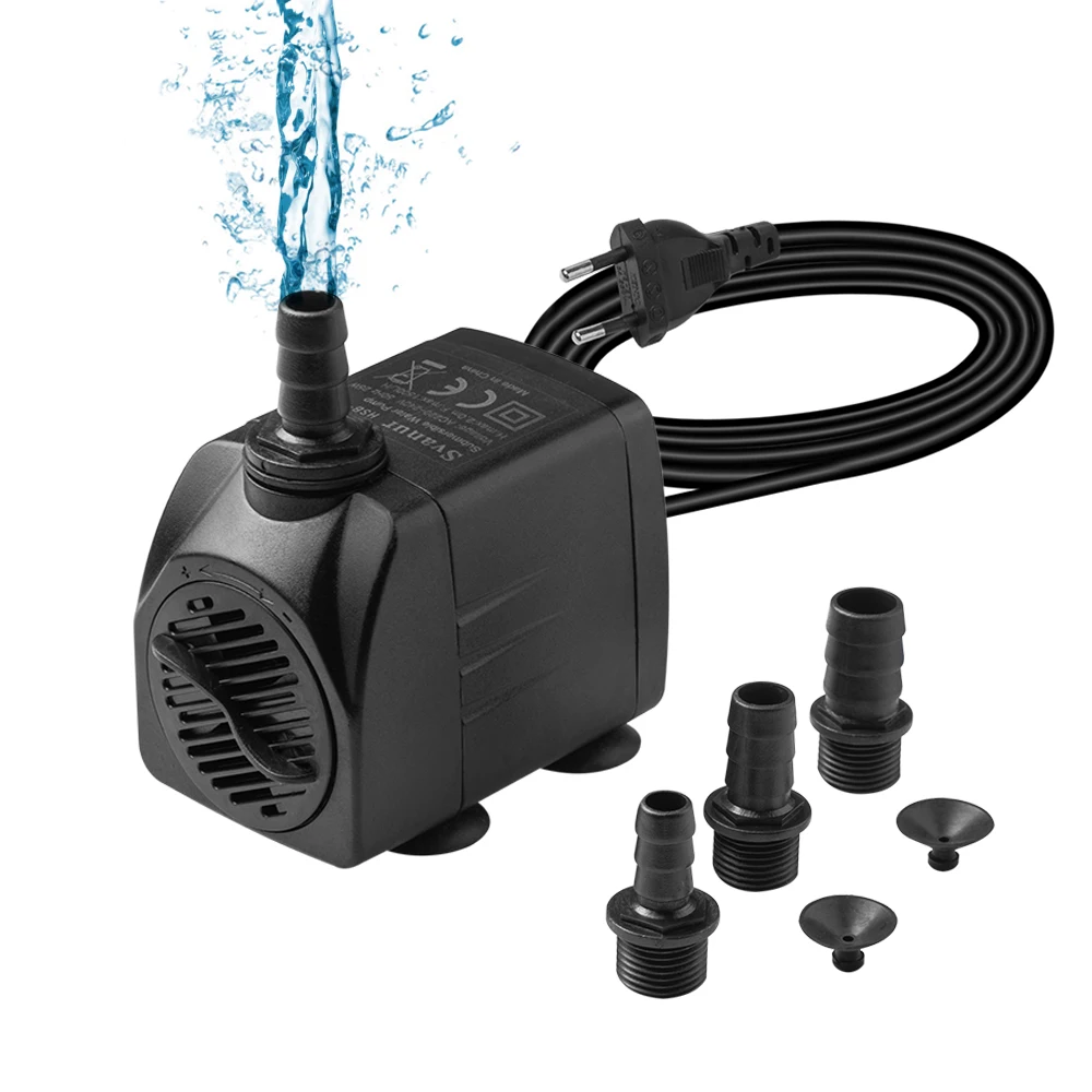 

25W 1500L/H Ultra-Quiet Submersible Water Fountain Pump Filter Fish Pond Aquarium Water Pump Tank Fountain