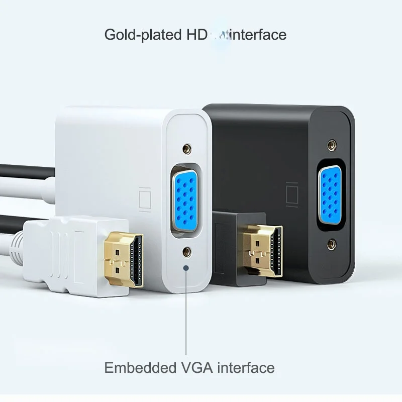 BKSCY HDMI-Compatible to VGA Adapter Male To Famale Converter 1080P Digital Analog Video Audio For PS4 TV PC Laptop | Электроника